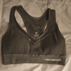 New Balance Women's Dark Gray Mesh Racerback Sports Bra